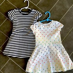 Primary short-sleeved Twirly Dresses, set of 2